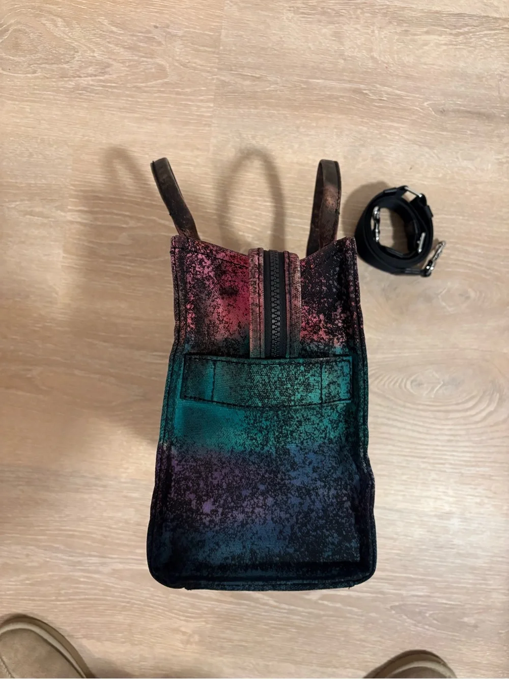 Marc Jacobs Multicolor Gradient Canvas Tote with White Logo